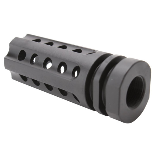 MCS AR-9 9X19 Multi Port Flash Hider - 1/2"x36 Thread Pitch - Black 