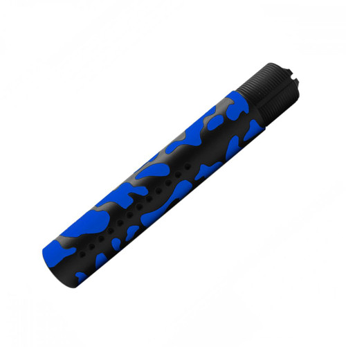 MCS AR-15 Custom Made Pistol Buffer Tube Black and Blue Flame - CERAKOTE CAMO  MCS AR-15 Custom Made Pistol Buffer Tube Black and Blue Flame - CERAKOTE CAMO