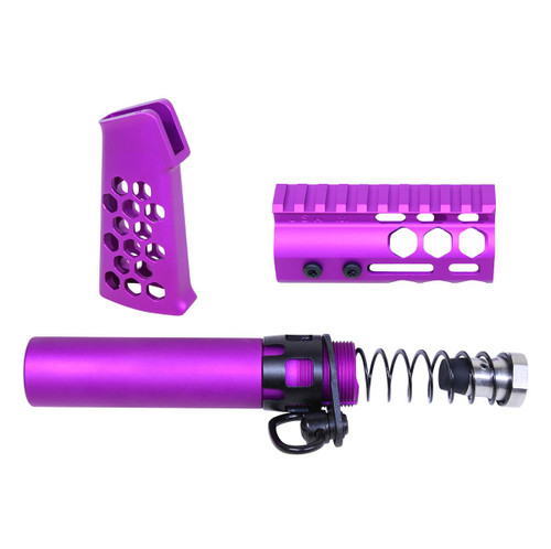 Buy AR Micro Honeycomb Pistol Furniture Purple | MCS Gearup