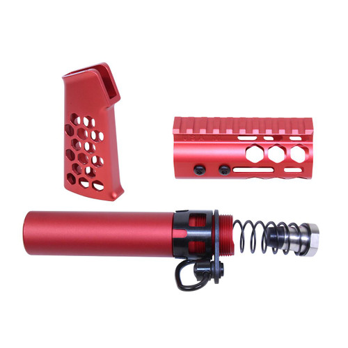 Buy Micro Honeycomb Pistol Furniture Anodized Red | MCS Gearup