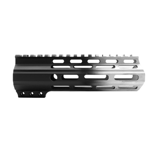 MCS AR-15 ANGLE CUT M-LOK 7 INCH HANDGUARD - MADE IN U.S.A - CERAKOTE GRADIENT SILVER 