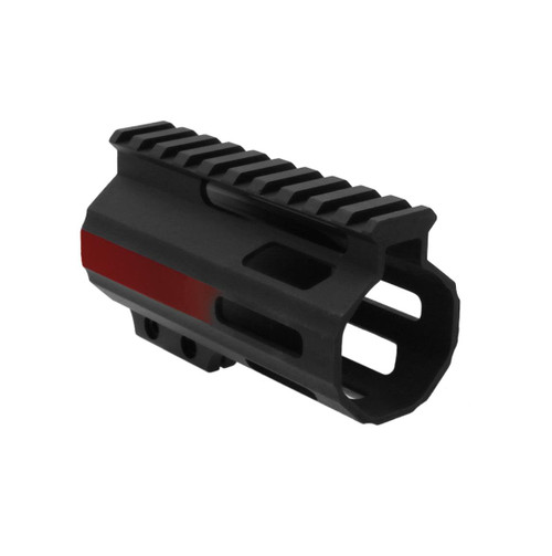 MCS AR-15 4" M-LOK Parallelogram Handguard - MADE IN USA - CERAKOTE GRADIENT RED 