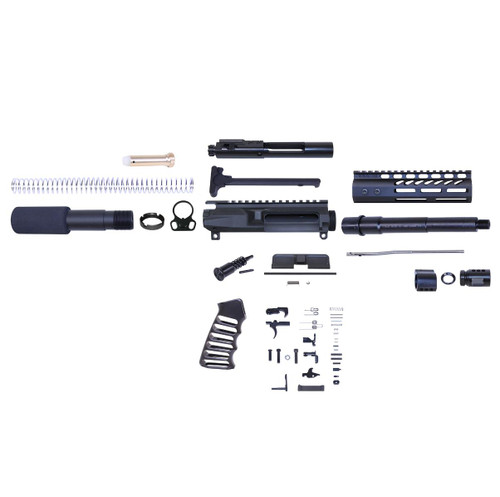 MCS AR-15 5.56 Cal Complete Ultralight Series Pistol Kit - Black 
