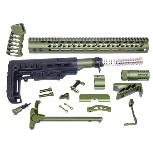 MCS AR-15 Ultimate Rifle Kit - Anodized Green 