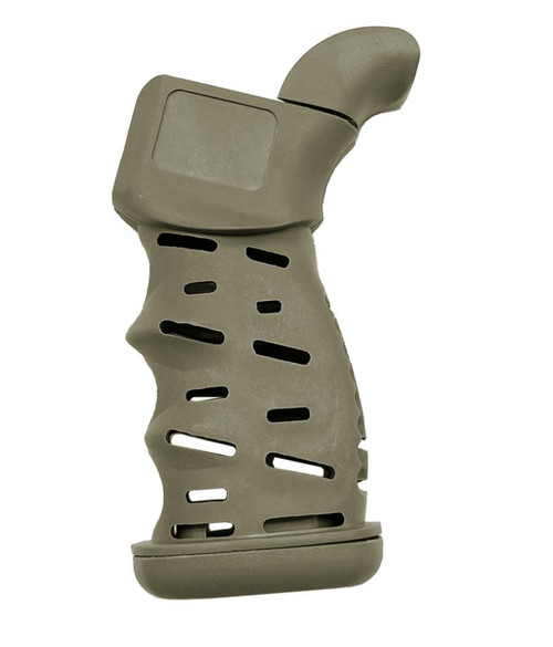 MCS AR15 Pistol Grip Skeleton Style Rubberized - FDE 