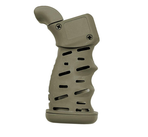 MCS AR15 Pistol Grip Skeleton Style Rubberized - FDE 