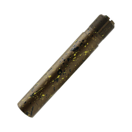 MCS AR Pistol Buffer Tube - Base Burnt Bronze - Pattern - Gold - Black - Lemon Zest - Cerakote Splatter 