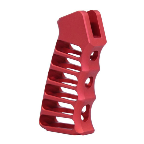 MCS AR-15 Skeletonized Ultralight Series Aluminum Pistol Grip - Anodized Red 