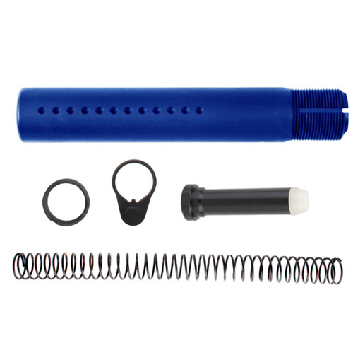 MCS AR-15 .223/5.56 Complete Dimpled Pistol Buffer Tube Kit - Cerakote Blue Flame 