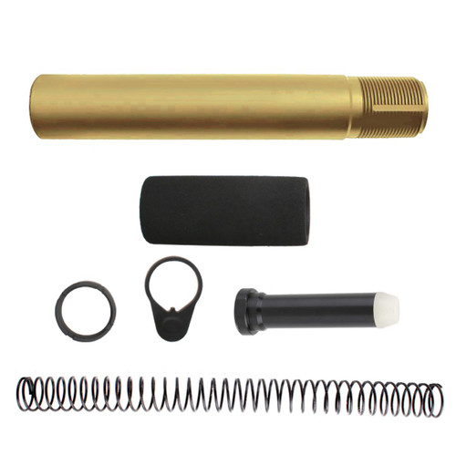 MCS AR-15 .223/5.56 Complete Pistol Buffer Tube Kit - Cerakote Gold 