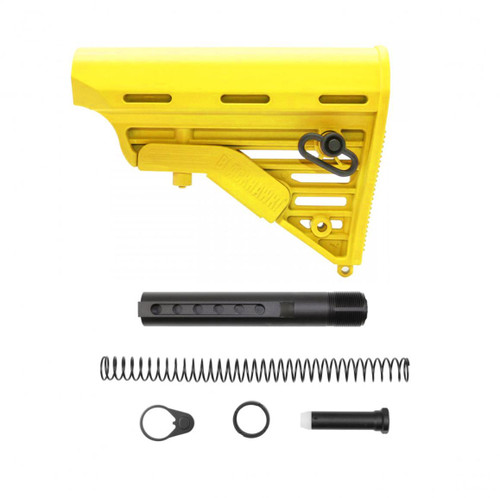 MCS AR-15 Blackhawk Knoxx Six Position Buffer Tube Kit - Cerakote Lemon Zest Yellow 