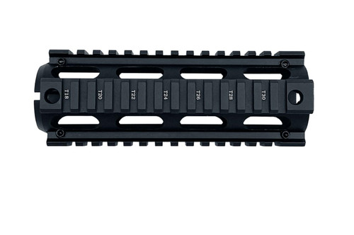 MCS AR-15 7" 2 PIECE DROP IN HANDGUARD QUAD RAIL - BLACK 