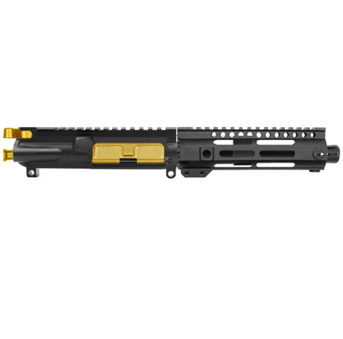 MCS AR-15 5.56 NATO 6'' PISTOL FORGED UPPER WITH 7'' HANDGUARD - UPPER ASSEMBLY - GOLD 
