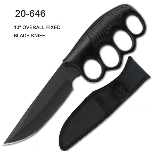 MCS TACTICAL 10″ TRENCH STYLE KNIFE - BLACK 