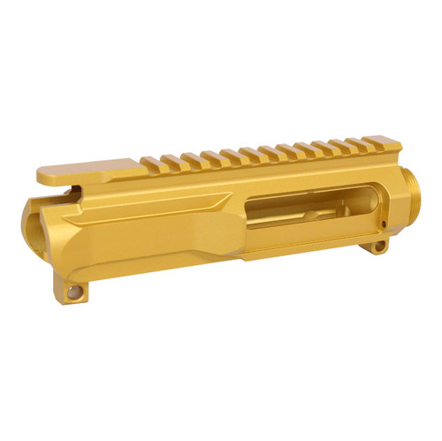 MCS AR-15 5.56 “Slabside” Stripped Billet Upper Receiver - Anodized Gold 