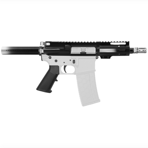 AR-15 5.56 NATO 5'' PISTOL KIT - FORGED UPPER WITH 4'' HANDGUARD - CERAKOTE GRADIENT GLACIER SILVER