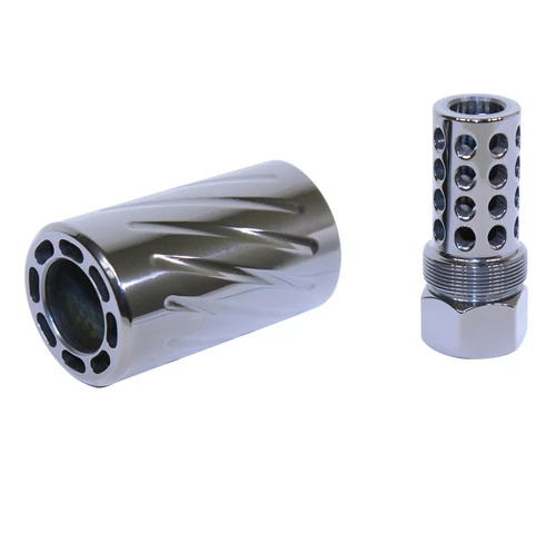 MCS AR 300 Blackout Muzzle Comp With Qd Blast Shield - Black Chrome