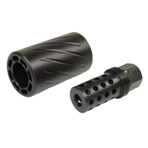 MCS AR-15 Spit Fire Muzzle Comp With Qd Blast Shield - Black 