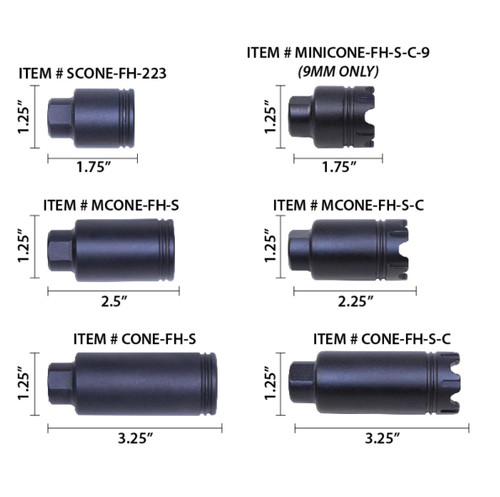 MCS AR-15 Stubby Slim Compact Flash Can - Black 