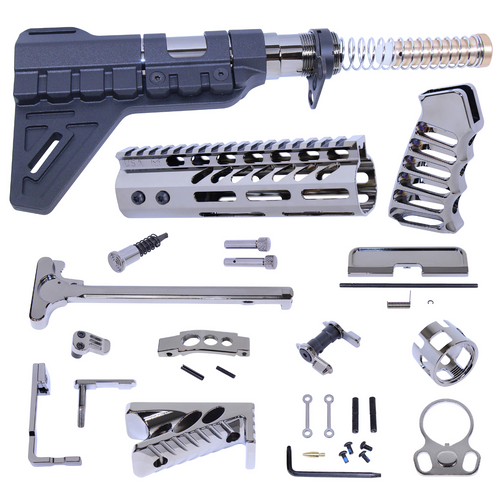 MCS AR-15 Ultimate Finishing Pistol Kit With Brace Black Chrome