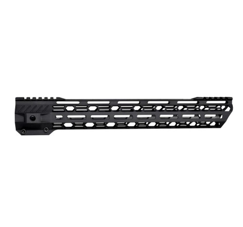 MCS AR-10 15" Super Light Free Float M-LOK Handguard with Partial Top Rail, LR 308 DMPS High Profile 