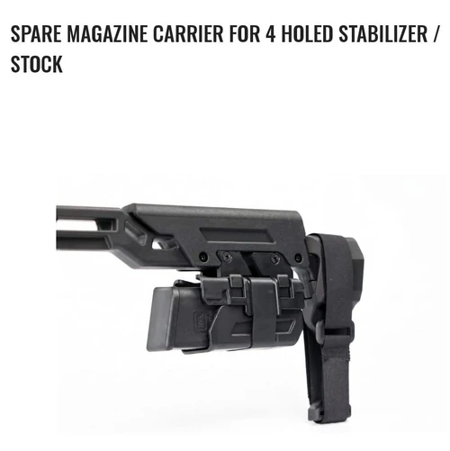 CAA MCK EVO REAR SPARE MAGAZINE CARRIER FOR 4 HOLED BRACE OR STOCK 