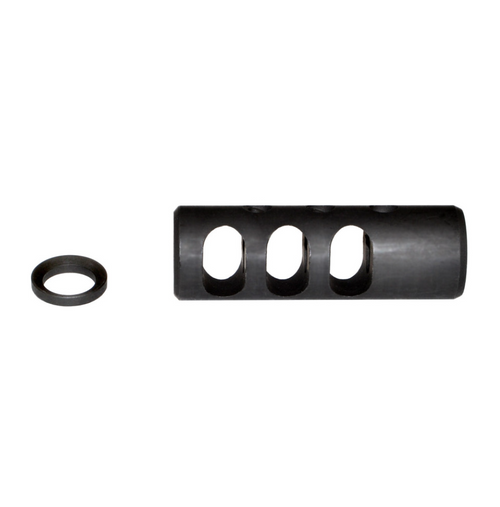 MCS AR-15 1/2x28 Muzzle Brake .223 5.56 - Black Steel