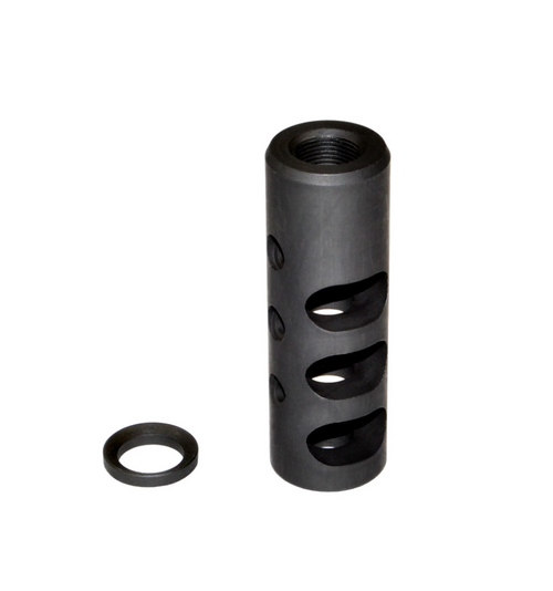 MCS AR-15 1/2x28 Muzzle Brake .223 5.56 - Black Steel