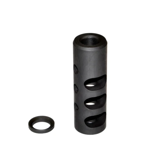 MCS AR-15 1/2x28 Muzzle Brake .223 5.56 - Black Steel 