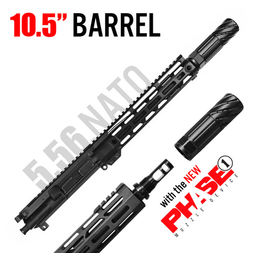 MCS AR-15 10.5″ 5.56 NATO COMPLETE UPPER – 10″ M-LOK RAIL & PHASE1 MUZZLE DEVICE