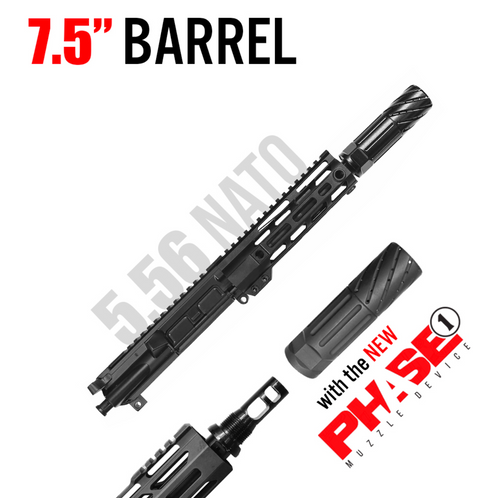 MCS AR-15 7.5″ 5.56 NATO COMPLETE UPPER – 7″ M-LOK RAIL & PHASE1 MUZZLE DEVICE