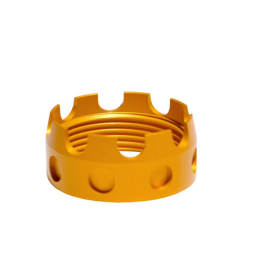 MCS Aluminum Castle Nut for .223/5.56/.308 Buffer Tube Receiver End Plates - Gold 