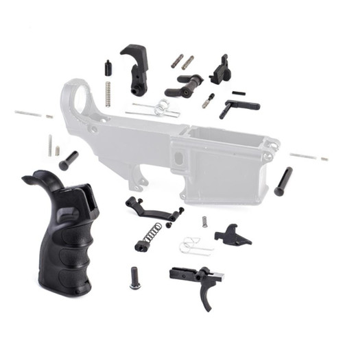MCS Lower Parts Kit w/ Upgraded Grip, Extended Trigger Guard, Ambi Dual Selector  MCS Lower Parts Kit w/ Upgraded Grip, Extended Trigger Guard, Ambi Dual Selector