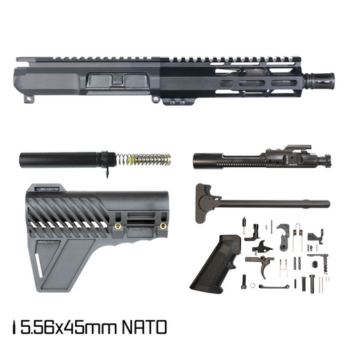 MCS AR-15 7.5-INCH PISTOL BUILD KIT FREEFLOAT M-LOK HANDGUARD W/ FIN BRACE