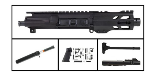 MCS AR-15 4.5" 9MM NITRIDE PISTOL FULL BUILD KIT 