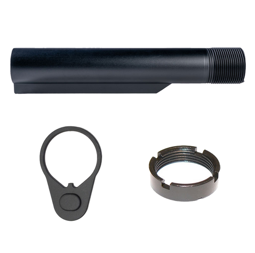 MCS AR-15 CARBINE CASTLE NUT + MIL-SPEC RECEIVER END PLATE + MIL-SPEC BUFFER TUBE