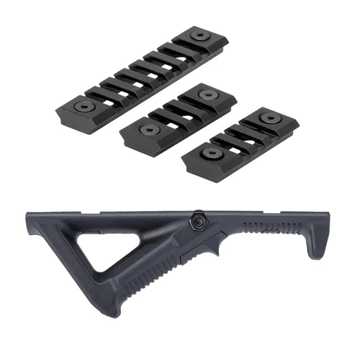 AR-15 USA-MADE POLYMER ANGLED FOREGRIP W/ M-LOK RAIL SECTIONS