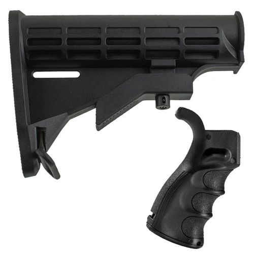 MCS AR-15 ADJUSTABLE M4-STYLE CARBINE STOCK & ERGONOMIC STORAGE PISTOL GRIP BUNDLE