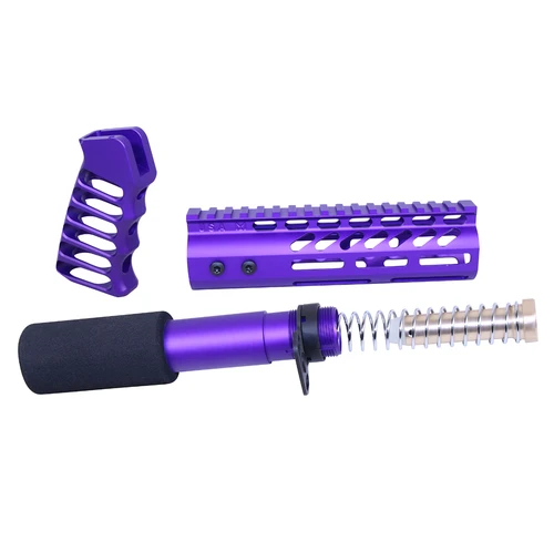 MCS AR-15 Pistol Furniture Set - Anodized Royal Purple