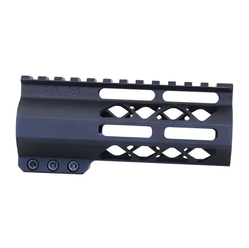 MCS AR-15 5″ AIR-LOK Series M-LOK Compression Free Floating Handguard With Monolithic Top Rail - Anodized Black