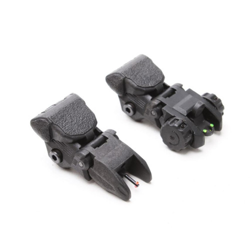 Fiber Optics Flip Up Front & Rear Sights with Red and Green Dots - V3