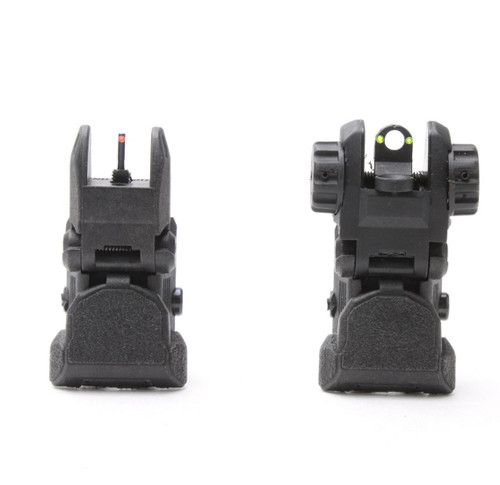 MCS Polymer Flip Up Front And Rear Sight w/ Red And Green Dots  MCS Polymer Flip Up Front And Rear Sight w/ Red And Green Dots