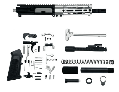 MCS AR-15 5.56 Nato 8.5″ Pistol Upper Complete Build Kits Assembled Black barrel Upper 