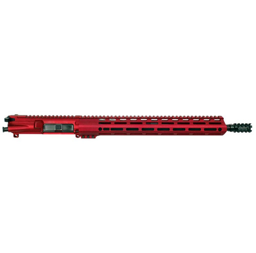 MCS AR15 5.56 NATO 16" CARBINE LENGTH 1:8 TWIST W/ 15" M-LOK (RED) HANDGUARD - COMPLETE UPPER 