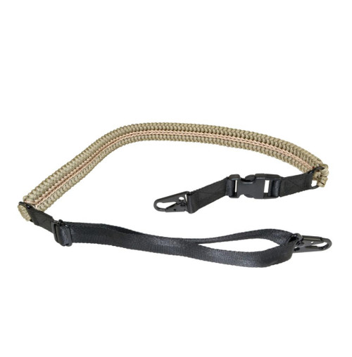 MCS Tactical 2 Point Sling with 2 Quick Detach Hooks Tan Paracord  MCS Tactical 2 Point Sling with 2 Quick Detach Hooks Tan Paracord