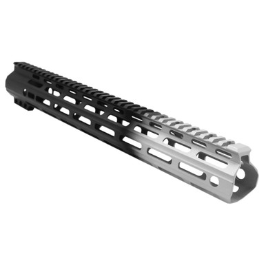 Ar Angle Ridge Round BUY AR ANGLE CUT M-LOK 15 INCH HANDGUARD GRADIENT SILVER | MCS Gearup