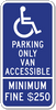 R99C-MOD CA DISABLED PARKING VAN ACC COMBO SIGN - 12X24