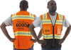 75-3240  HIGH VIS ORANGE MESH VEST - DOT SEGMENTED STRIPING