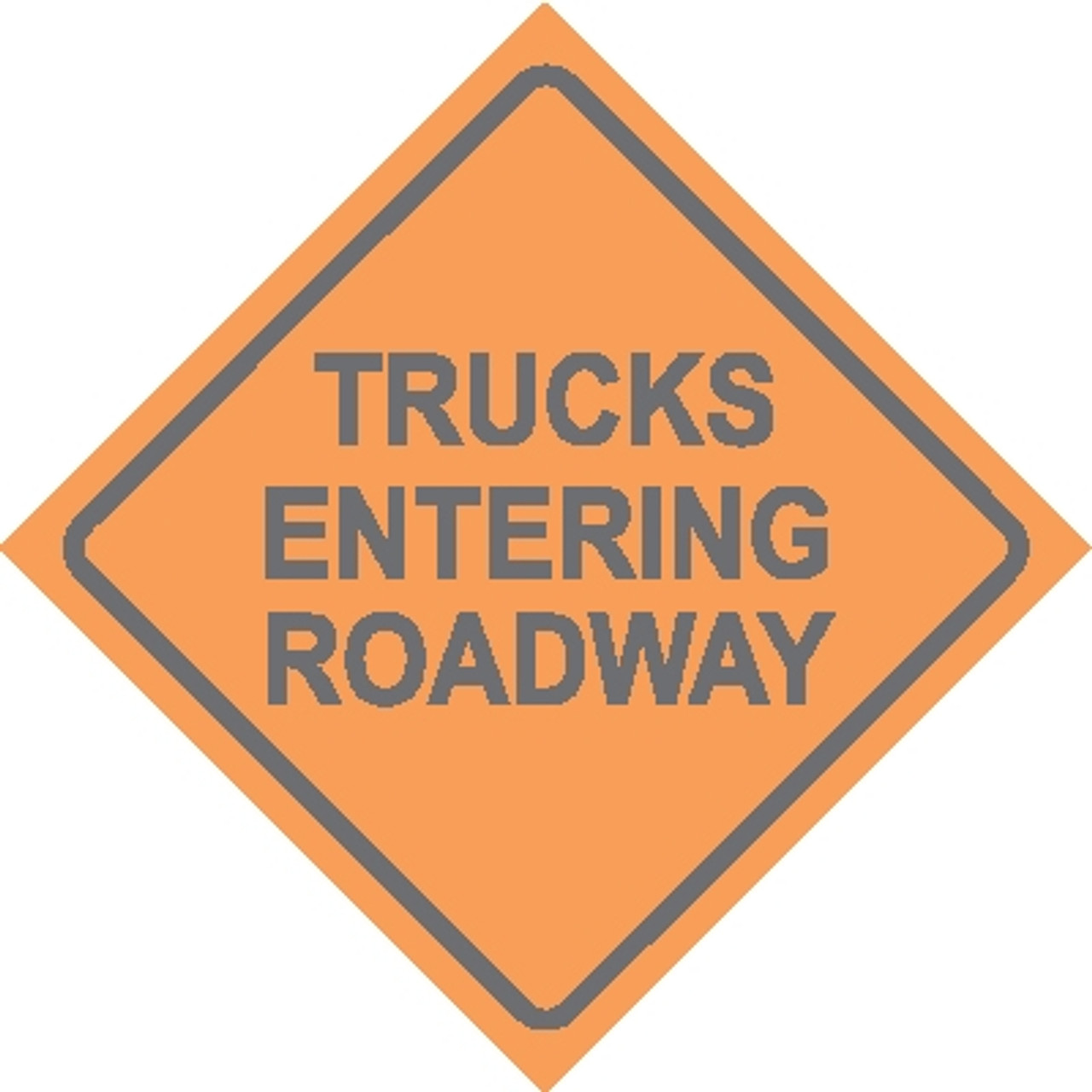 TRUCKS ENTERING ROADWAY - 24X24