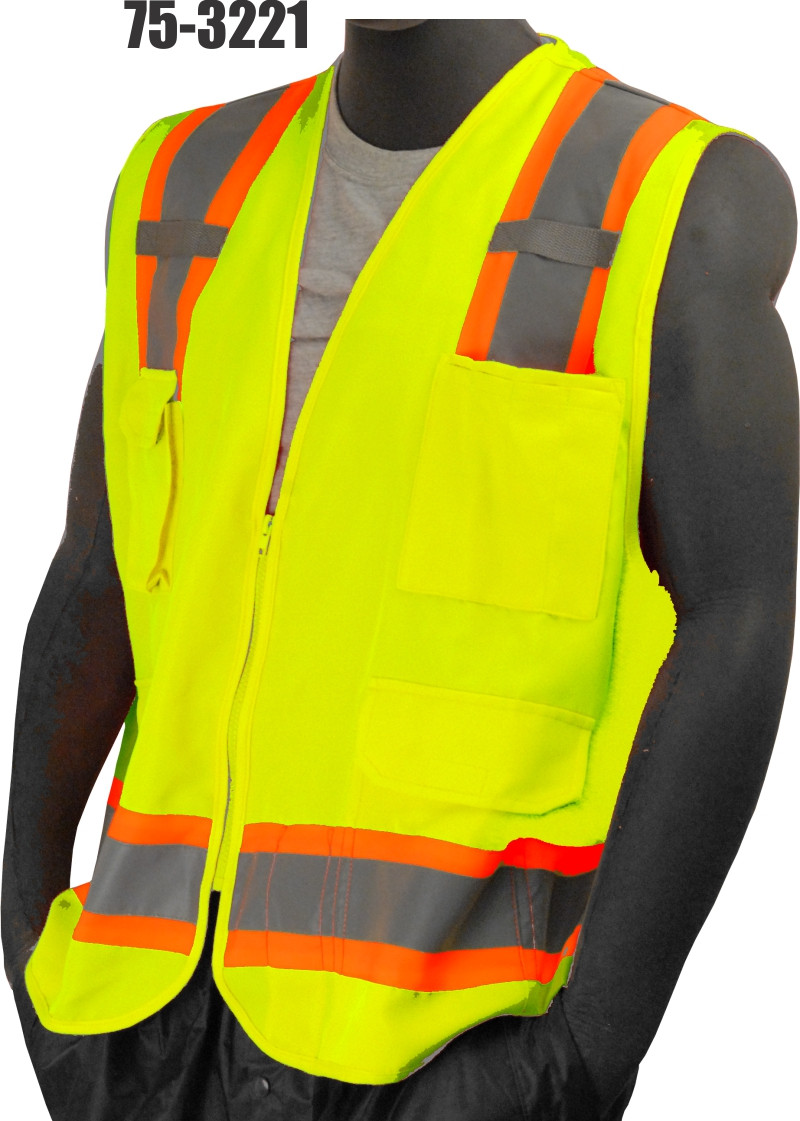 75-3221 YELLOW SOLID VEST - Sierra Safety